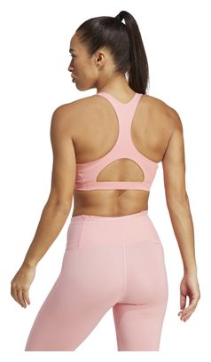 Reggiseno sportivo adidas Adizero Essentials Run Medium Support Pink da donna