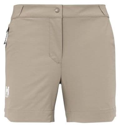 Pantalón Corto Mijo Ubic Stretch Beige Mujer