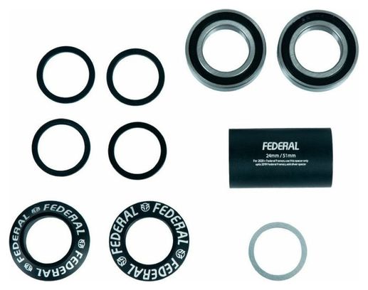Boitier De Pedalier Federal V2 Mid Black - Boitier de pédalier - MID - 22mm