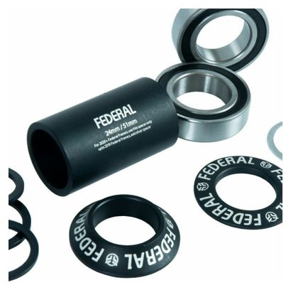Boitier De Pedalier Federal V2 Mid Black - Boitier de pédalier - MID - 22mm