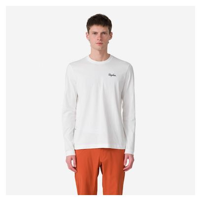 Maglietta a maniche lunghe con logo Rapha Bianco/Nero
