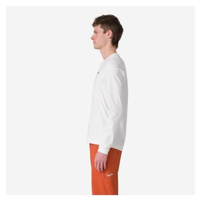 T-Shirt Manches Longues Rapha Logo Blanc/Noir