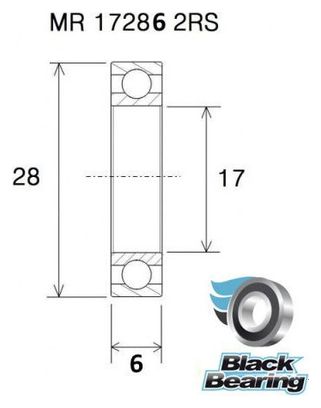 Black Bearing Max 17286 2RS