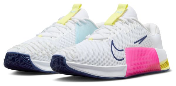 Nike Metcon 9 Cross Training Shoes White Blue Pink