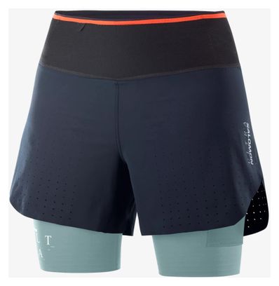 Women's Salomon S/LAB Ultra 2-in-1 Shorts Blue