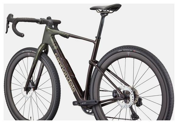 Bicicletta da ghiaia Cannondale Topstone Carbon LTD Shimano GRX Di2 12V 700 mm Marrone/Verde