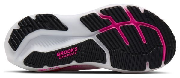 Brooks Glycerin GTS 23 Running Shoes, White/Pink, Women's
