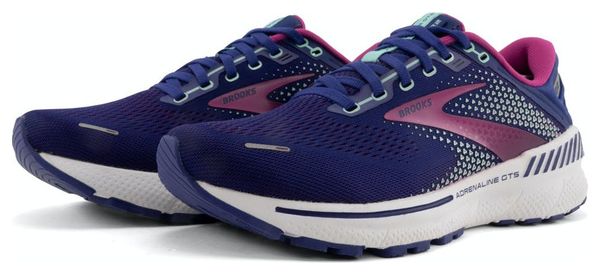 Chaussures de Running Brooks Adrenaline GTS 22 Bleu Rose Femme 38.1/2