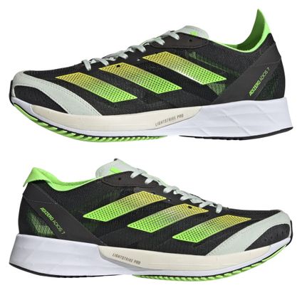 adidas Running adizero Adios 7 Black Green Yellow Women's Shoes