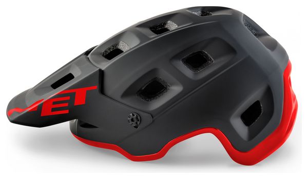 MET Terranova Helmet Black Red Mat Brillant