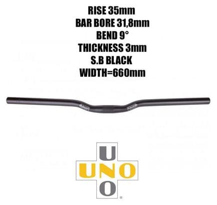 CINTRE VTT 1/2 RELEVE Ø 31.8 9° 660mm UNO