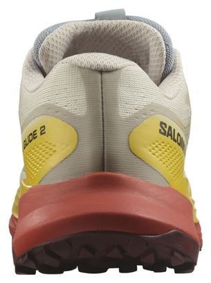 Salomon Ultra Glide 2 Weiß Gelb Rot Damen Trailrunning-Schuhe