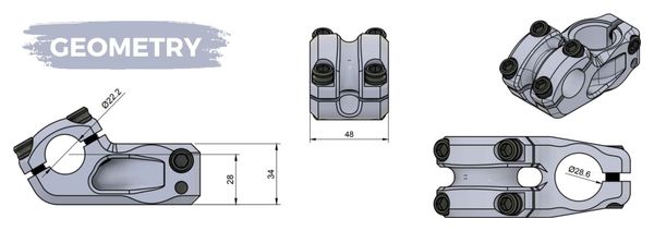 Pride Racing Cayman V2 HD stuurpen 22,2 mm Zwart