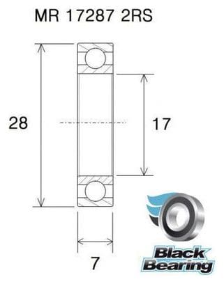 Roulement B3 - BLACKBEARING - 17287 2rs