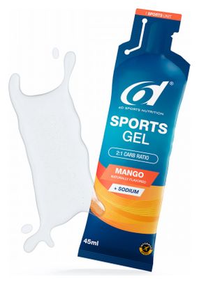 Gel énergétique 6d SPORTS GEL Mangue 6 X 45 ML