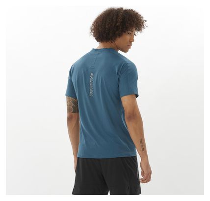 Salomon Sense Aero Short Sleeve Jersey Blauw Heren