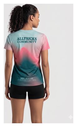 Maglietta da corsa Alltricks Community unisex blu / rosa