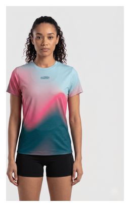 Camiseta de running Alltricks Community unisex azul / rosa