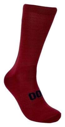 Chaussettes de Cyclisme Hautes Respirantes Brodées Classy Evo II Mooquer Bordeaux