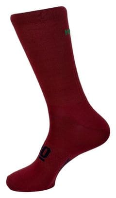 Chaussettes de Cyclisme Hautes Respirantes Brodées Classy Evo II Mooquer Bordeaux