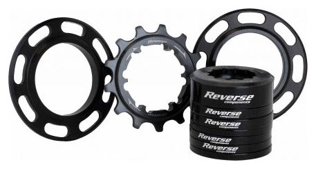 Kit pignoni Single Speed Reverse Microspline 14 Denti Nero