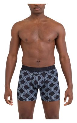 Saxx Smooth Flex Light Compression Boxers, Black/Blue