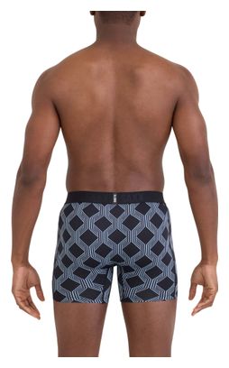Saxx Smooth Flex Light Compression Boxers, Black/Blue