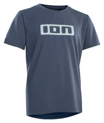 ION Logo DR Short Sleeve MTB Jersey Blue Child