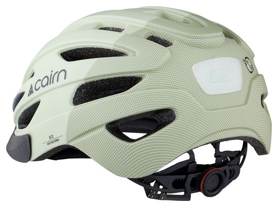 Cairn Fusion Led USB Mat Grijs/Lichtgroen Helm