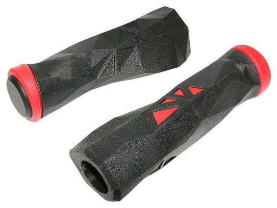 Poignee Vtt Newton Probike Noir-Rouge L130Mm (Paire)