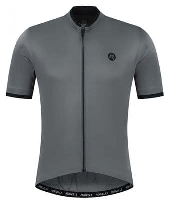 Maillot Manches Courtes Velo Rogelli Essential Homme Graphite