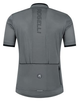 Maillot Manches Courtes Velo Rogelli Essential Homme Graphite