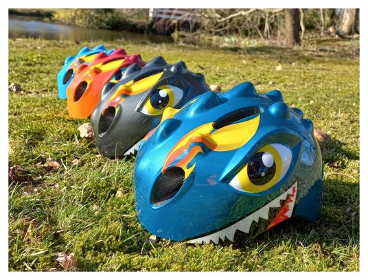 Casque De Vélo Pour Enfants - Rouge - Dino XS 46/51cm