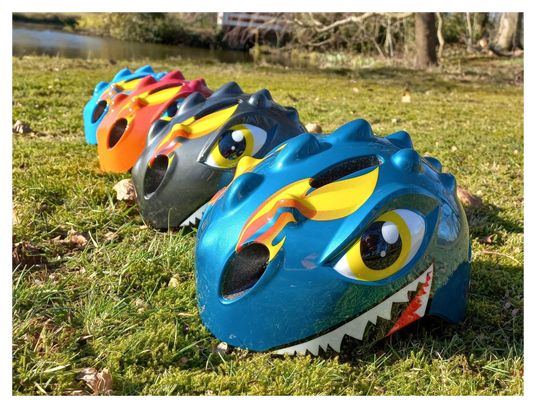 Casque De Vélo Pour Enfants - Rouge - Dino XS 46/51cm