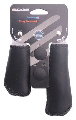 EDGE Grips Leather - Noir - 135/92Mm (Emballage Détail)