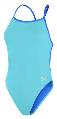 Speedo Eco + Solid VB Back 1-Piece Swimsuit Light Blue