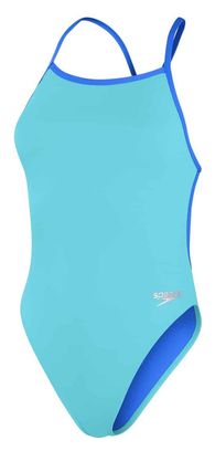 Speedo Eco + Solid VBack Traje de baño de 1 pieza Azul claro