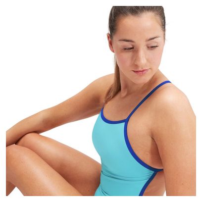 Speedo Eco + Solid VBack Traje de baño de 1 pieza Azul claro