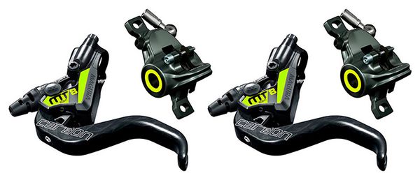 Pair of Disc Brake Magura MT8 SL Black/Yellow 2019