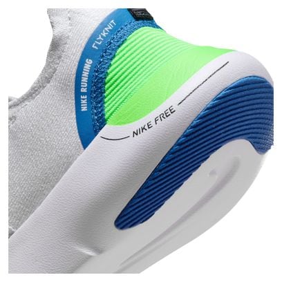 Nike Free Run Fkyknit Next Nature Laufschuhe Weiß Blau Grün