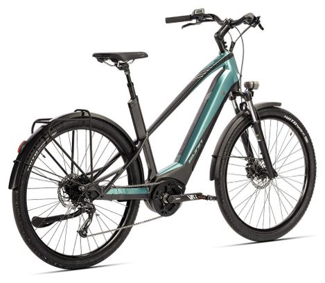 Vélo de Ville Électrique Sunn Urb Sleek Woman Shimano Altus 9V 400 Wh 650b Noir / Turquoise 2023