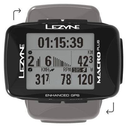 Compteur GPS Lezyne Macro Plus (Cardio/Vitesse-Cadence)