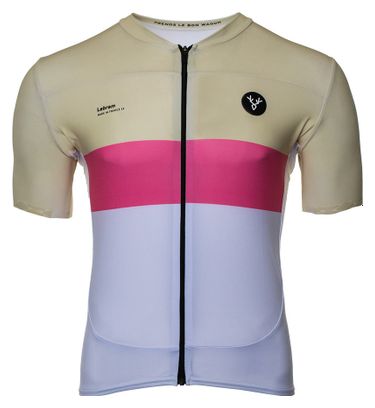 Maillot Manches Courtes LeBram Pas de Peyrol Beige Rose