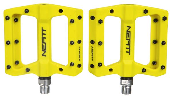 Paar Neatt Composite 8 Pin Flat Pedals Gelb