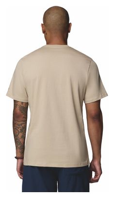 Camiseta Columbia de algodón orgánico con estampado, color beige, para hombre