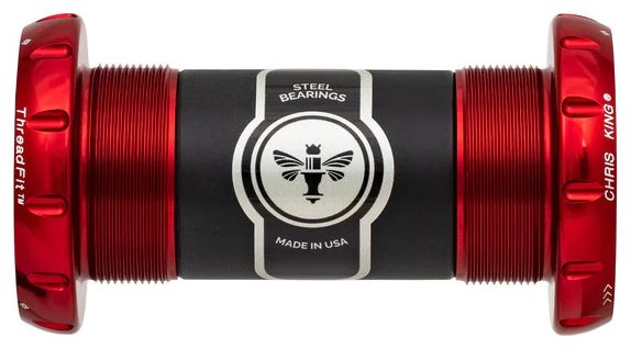 Chris King ThreadFit 30 68 / 100mm Bottom Bracket Red