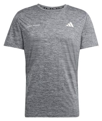 Adidas Performance Own The Run Melange Grijze herentrui met korte mouwen