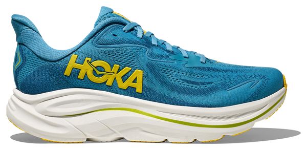 Hoka Clifton 10 Running Shoes Large Blue/Yellow Man