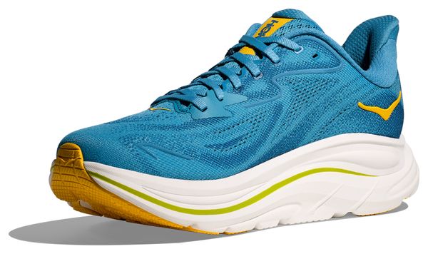 Hoka Clifton 10 Running Shoes Large Blue/Yellow Man