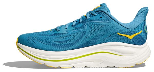 Hoka Clifton 10 Running Shoes Large Blue/Yellow Man